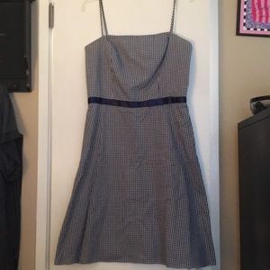Allen by ABS Blue Gingham Dress with Empire Waist